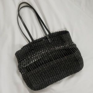 Vintage Straw Purse Bag Calvin Klein
